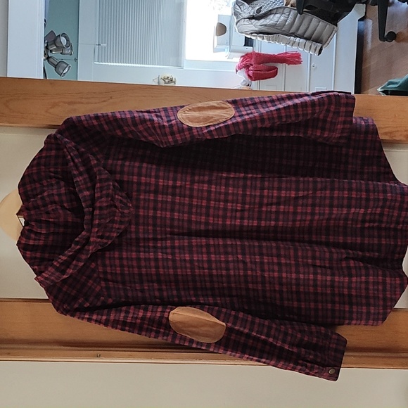 Plaid Red Zipper Hood Jacket - Picture 4 of 4